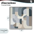 thumbnail image 4 of Stupell Industries Modern Bauhaus Blue Curves Gray Framed Giclee Art, 17 x 17, by Annabelle Hall, 4 of 8