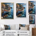 thumbnail image 4 of Designart "Island Odyssey Greece Greek wall art I" Nautical & Beach Floater Framed Canvas Wall Art, 4 of 7