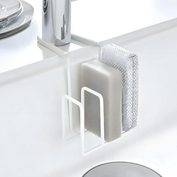 Organizador de Esponja de Cocina de 3 Capas | Soporte de ahorro de espacio de acero a prueba de óxido | Diseño de drenaje rápido | Se adapta al grifo del fregadero de la cocina | Compacto 16,5 x