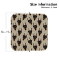 thumbnail image 2 of Picia Cute Black Dog Printed Leather Coasters for Drinks, 4" Drink Coasters Set of 4 for Tabletop Protection, Handmade Luxurious Home Décor and Housewarming Gift -Square, 2 of 6