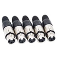 thumbnail image 2 of 10Pcs 3 Pin XLR Solder Type Connector 5 Male + 5 Female Plug Cable Connector Microphone Audio Socket, 2 of 6