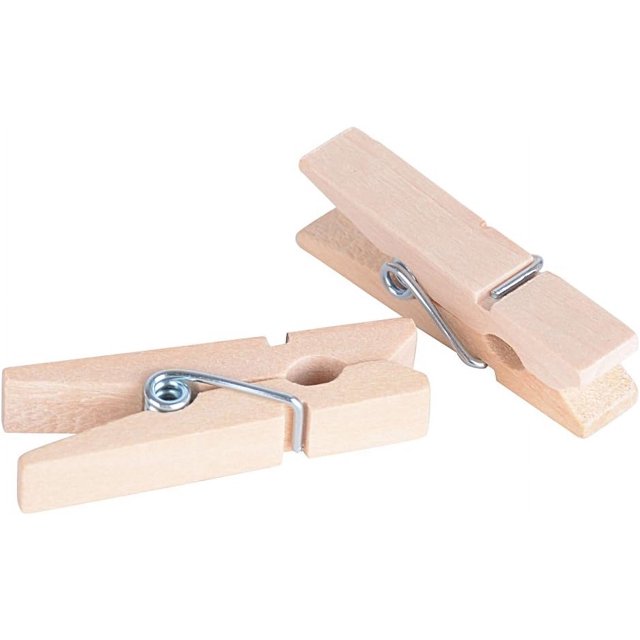 CHAO 100 Uds (3,5x0,7 cm) Mini pinzas para la ropa pinzas de madera Natural pinzas para fotos para decoración DIY