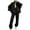 Black, variant on SincereX Sweatshirts Set for Women Full Zip Jacket With Trousers Suit Oversized Tracksuit Sets With Pocket Stand Collar Coats Joggers Sweatsuit Plain Casual Outfits Sportswear Gym Workout Sets