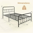 thumbnail image 3 of Costway Full Size Bed Frame with Headboard Under Bed Storage No Box Spring Needed Black, 3 of 9