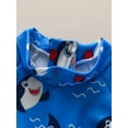 thumbnail image 4 of Licupiee Baby Boys One-Piece Swimwear, Cartoon Animal Patterns Short Sleeve Zipper Beachwear, 4 of 6