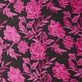thumbnail image 3 of Zelouf Floral Embroidery Mesh  , Sewing, DIY, Crafts Fabric by the Yard, Black/fuchsia, 3 Yard, 3 of 3