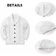 thumbnail image 4 of LAICAIW Mens Cable Knit Cardigan Sweater Shawl Collar Loose Fit Long Sleeve Casual Cardigans, 4 of 5
