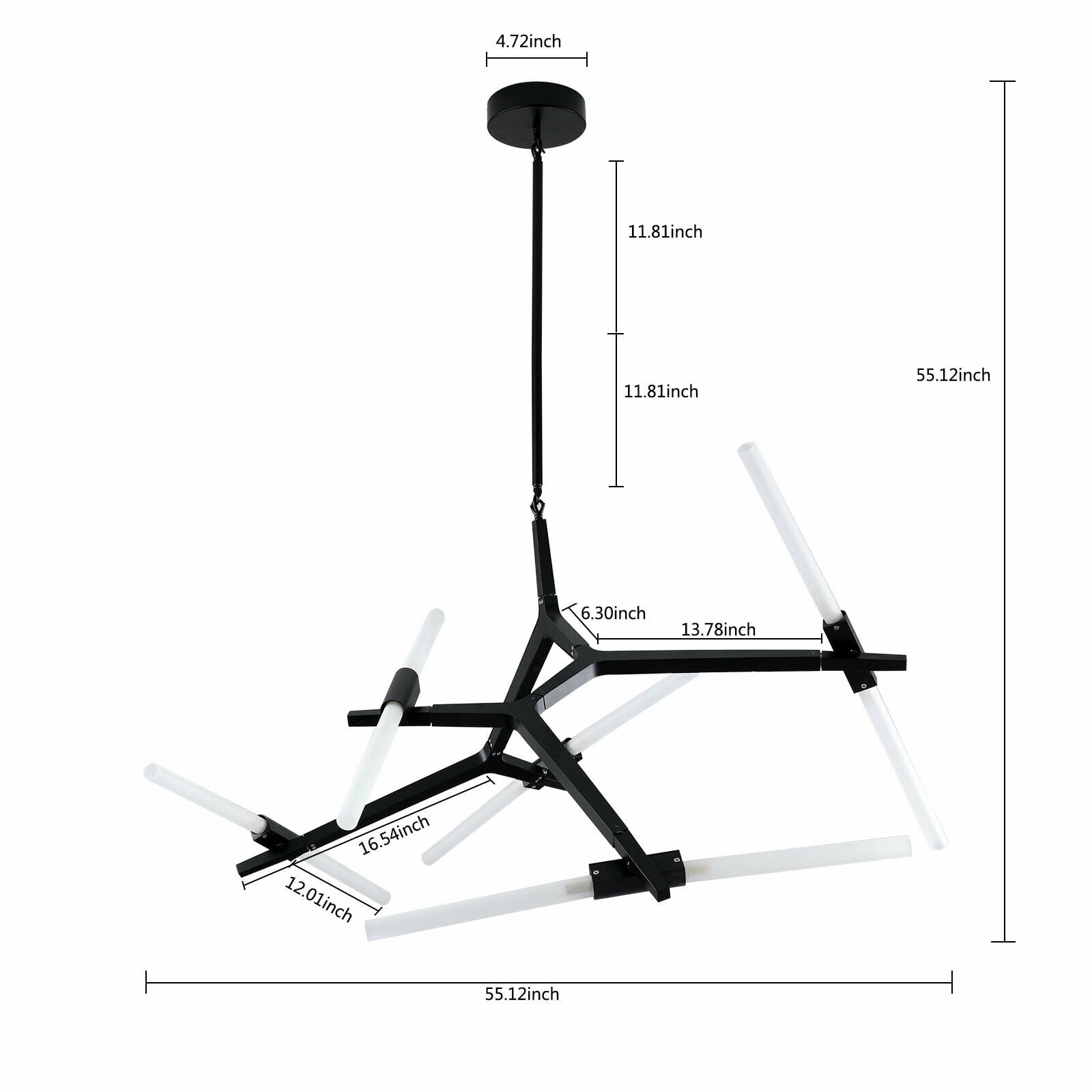 Buy Oukaning Modern Ceiling Light Industrial Hanging Pendant Lamp Dining Room LED Chandelier