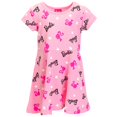 thumbnail image 1 of Vestido de skater para niñas pequeñas, de felpa francesa, rosa, 6-6X, 1 of 5