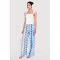 thumbnail image 2 of Women's Striped Floral Print Wide Leg Casual Pants, 2 of 4