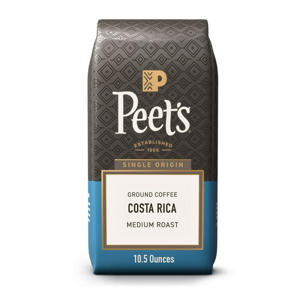 Peet's Coffee Single Origin Costa Rica Premium Medium Roast Ground Coffee, Arabica, 10.5 oz