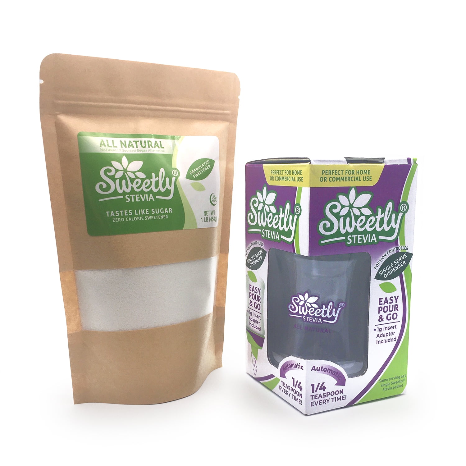 Sweetly® Stevia USA AllNatural Zero Calorie Stevia 1 lbs. Pouch and