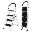 thumbnail image 1 of Costway 4 Step Ladder Folding Stool Heavy Duty 330lbs Capacity Industrial Lightweight, 1 of 10
