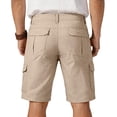 thumbnail image 3 of Mens Cargo Shorts Multi-Pocket Tactical Work Shorts 9" Inseam Regular Fit Short Pants Above Knee Length Belt Loops for Hiking Camping, 3 of 7