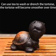 thumbnail image 3 of Púrpura Sand Tea Pet Angry Cat Bat Turtle Puppy Figurita, Cute Kungfu Tea Pet Gift para Tea Lover Friend, TUNC Sencillez, 3 of 5