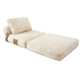 thumbnail image 6 of Venuezy 3-in-1 Folding Bean Bag Chair for Adults, Convertible Sofa Bed with Memory Foam, Corduroy Lounge Chair with Pockets & Leather Handle, No Assembly Needed, Washable Cover, 6 of 9