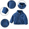 thumbnail image 5 of KYAIGUO Toddler Baby Boy Girls Denim Jacket Newborn Cowboy Outwear Casual Clothes Warm Fleece Jeans Jacket, 5 of 5