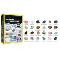 Advent Calendar 2024 Rock Minerals & Fossils Collection 24 Day Christmas Countdown Calendars for Kids Adult