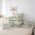 thumbnail image 6 of jejeloiu Retro Rustic Botanical 7-Piece Twin Bedding Sets,Natural Plant Bedding Comforter Set,Green Leaf Flower Sheet Sets For Girls Kids,Super Cozy Room Decor Reversible, 6 of 8