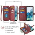 thumbnail image 3 of Asuwish Compatible with Samsung Galaxy S20 Plus S20+ 5G Wallet Phone Case and Tempered Glass Screen Protector Faux Leather Flip Card Holder Cell Cover for S20+5G S20plus 20S + S2O S 20 20+ G5 Red, 3 of 7