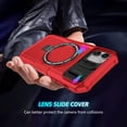 thumbnail image 4 of Allytech Magnetic Case for iPhone 12 Pro / 12 6.1" with Lens Slide Cover, [Non-Slip] [Military Grade Protection] Slim Shockproof Ring Stand Case Support Wireless Charging, Red, 4 of 10