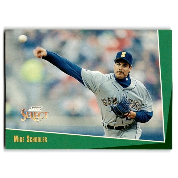 1993 Select #392 Mike Schooler Seattle Mariners Baseball Card Seattle Mariners MLB BASEBALL Trading Card