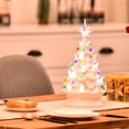 thumbnail image 4 of Gymax 14 inches Pre-Lit Ceramic Hand-Painted Christmas Tree Tabletop Xmas Decoration, 4 of 10