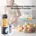 thumbnail image 6 of Portable Electric Juice Cup Blender, 18000r/min, USB Charging, Battery Display & Countdown, Cordless Smoothie Blender Bottle for Kitchen, Camping, Sports, Yoga & Fitness, 6 of 13