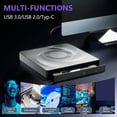thumbnail image 2 of External CD/DVD Drive Burner, CD ROM DVD Player Portable CD Reader for Laptop PC 11/10/7 ,Widely Use, 2 of 5