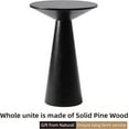 thumbnail image 4 of SSyao Farmhouse Pedestal Small End Table Round Martini Table Wood Plant Stand Rustic Drink Table for Small Space Living Room, Bedroom, Black, 4 of 8