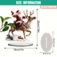 thumbnail image 3 of Kezqiaxn Christmas Decorations, Santa Claus and Reindeer Tabletop Ornament, Santa Figurine Acrylic Table Top Ornament Decoration for Kitchen Mantle Shelf Office Home Decor, 3 of 5