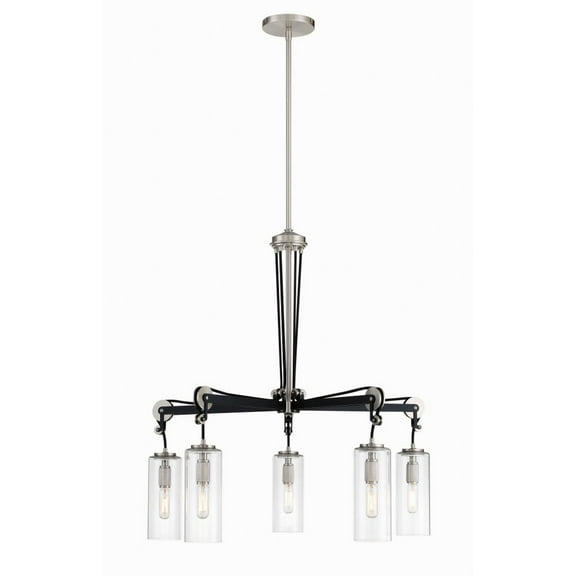 2895-691-Minka Lavery-Pullman Junction - 5 Light Chandelier-27.5 Inches Tall and 28 Inches Wide