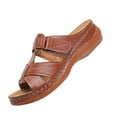 thumbnail image 1 of Kcodviy Sandales en Liège à Talon Compensé Épais pour Femmes, Pantoufles Ajourées pour Femmes, Espadrilles à Plateforme Compensée pour Femmes, Grandes Sandales Décontractées à Enfiler Cousues, Sandales à Plateforme pour Femmes, Pantoufles à Talon Compensé à Rayures, Cool, 1 of 9