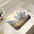 thumbnail image 7 of Ryvnso Two Horses Running Dish Drying Mat for Kitchen Countertop 18x24 Large Dish Pad Drainer Rack Dish Sink Mats, 7 of 7