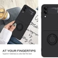 thumbnail image 5 of For Samsung Galaxy Z Flip 7 Matte Silicone TPU Rubber Magnetic with 360° Ring Stand Grip Shockproof Slim Hybrid Phone Case Cover by Xpression, Pink, 5 of 9