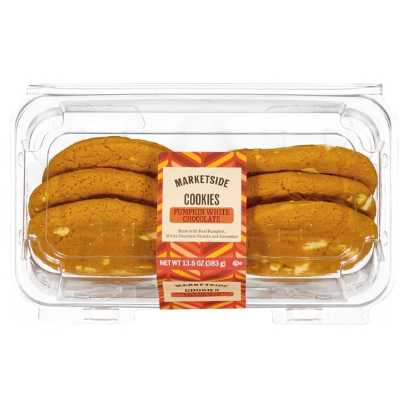 Marketside Pumpkin White Chocolate Cookies, 13.5 oz, 6 Count