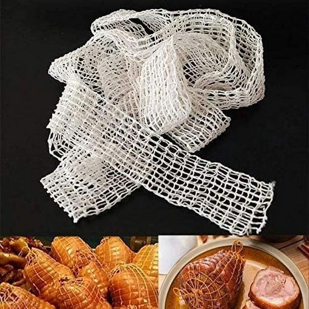 HSHDLDF 5m Meat Netting Roll,Size 18,Elastic Smoked Meat Poultry