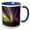 Blue/White, variant on 3drose, Aurora Borealis, Northern Lights, Near Fairbanks, Alaska, 15oz Two-tone Black Mug