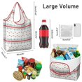 thumbnail image 3 of 5 Pack Foldable Shopping Bag,Christmas Tree and Bird Pattern Reusable Grocery Bags with Pockets,Large Reusable Tote Bags with Handles Waterproof & Lightweight, 3 of 6