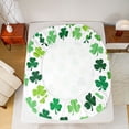 thumbnail image 5 of Feelyou Cartoon Shamrock Bed Sheets, Happy St. Patrick's Day King Sheets, 4pcs, 5 of 7