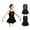 Black, variant on Girls Sequined Hip Hop Dance Dress Criss Cross Back Ballet Gymnastics One Piece White 16