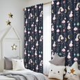 thumbnail image 5 of Unicorn and Planet Blue Pattern Insulated Teens Curtains Set Of 2, Bedroom Essentials, Toddler Room Decor 52"x84", 5 of 5