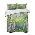 thumbnail image 2 of Green Oil Painting Full Size Down Alternative Comforter,Lightweight Comforter Quilt Bedding Set with Pillow Shams Modern Abstract Art Summer Tree Leaves All Seasons Bed Comforter Duvet Insert 78"x90", 2 of 7