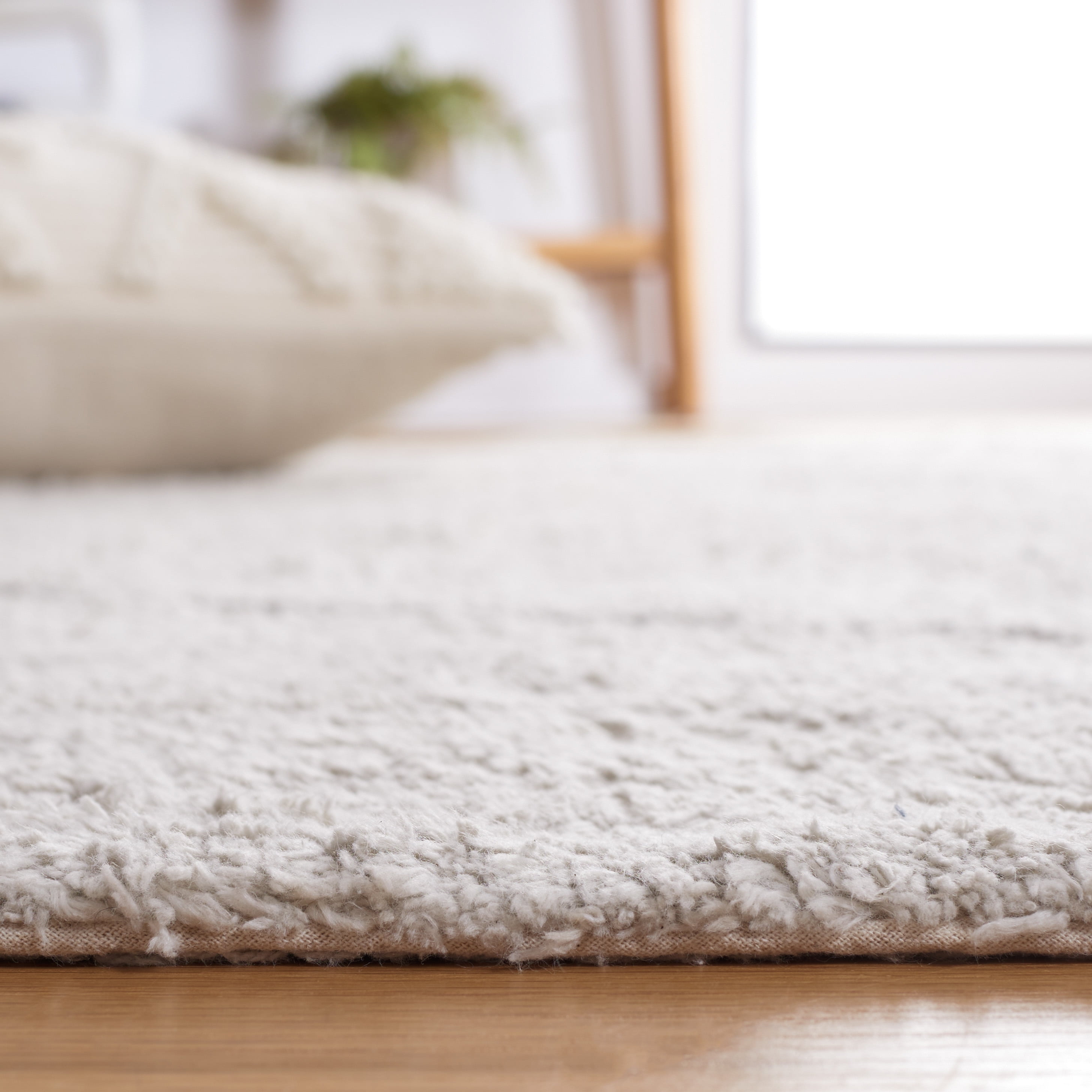 SAFAVIEH Easy Care Myrtle Cross Cotton Machine Washable Area Rug, Grey/Ivory, 8' x 10'