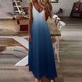 thumbnail image 2 of Ovticza Womens 2024 Casual Sleeveless Sundress Plus Size Loose Tie Dye Long Summer Beach Maxi Dress Dark Blue 2XL, 2 of 5