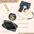 thumbnail image 3 of FORMRS Women Crossbody Purse with Chain Strap Vegan Leather Shoulder Handbag, Dark Star Map, 3 of 7