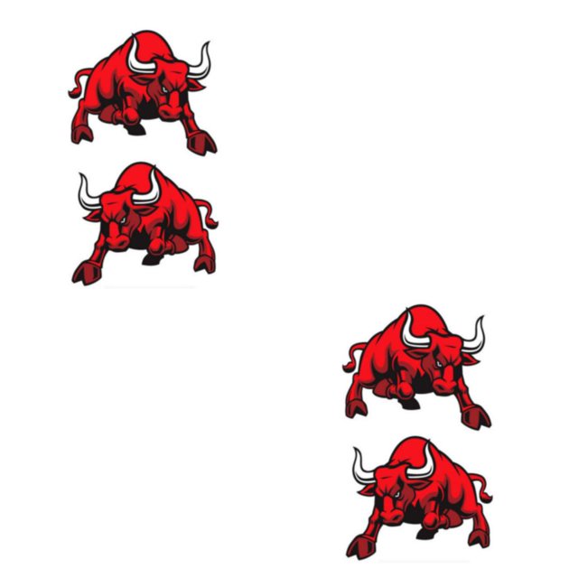 xinxixnxx 2pcs Warning Bull Car Sticker – Waterproof Decals For All Cars All Cars Suitable PET Bull Sticker No Damage To Cars As Shown 2Set