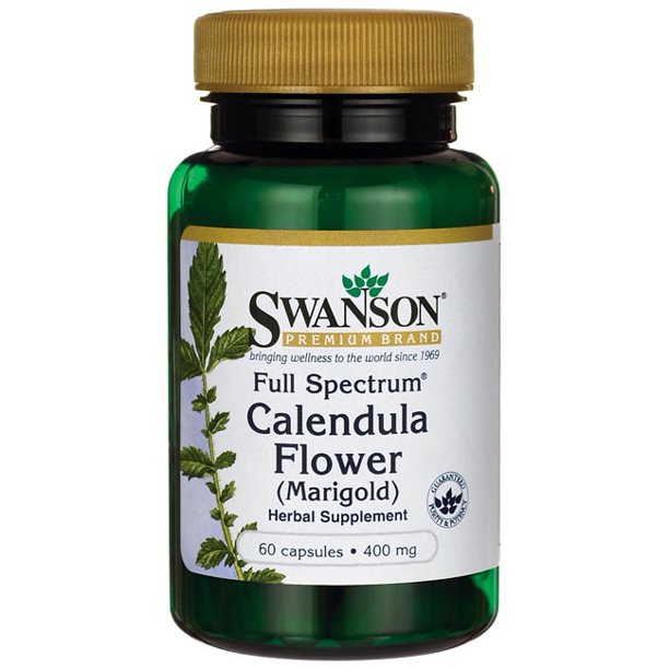 Swanson Full Spectrum Calendula Flower (Marigold) 400 mg 60 Capsules