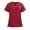 Red, variant on dazeni Womens Scrub Tops with Side Slite Lightweight Short Sleeve V Neck Nurse Uniform Work Blouse Loose Casual Solid Color Workout Pullover Shirt