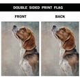 thumbnail image 3 of Dog Beagle House Flag 28 x 40 Inch Large Vertical Double Sided Portrait Oil Painting on Old Vintage Color Grunge Paper Seasonal Outside Décor for Garden Yard Farmhouse Flags, 3 of 5